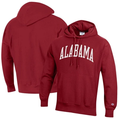 Shop Champion Crimson Alabama Crimson Tide Big & Tall Reverse Weave Fleece Pullover Hoodie Sweatshirt