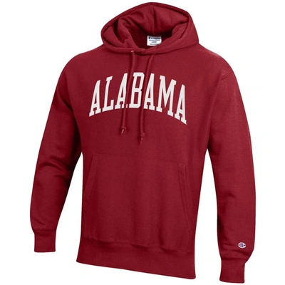 Shop Champion Crimson Alabama Crimson Tide Big & Tall Reverse Weave Fleece Pullover Hoodie Sweatshirt