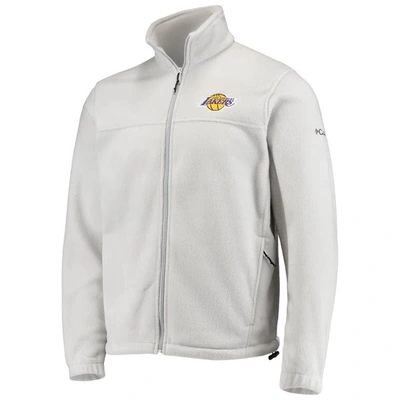 Shop Columbia Los Angeles Lakers Gray Flanker Full-zip Jacket