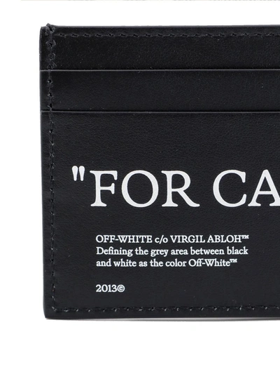 Shop Off-white Card Holder In Black