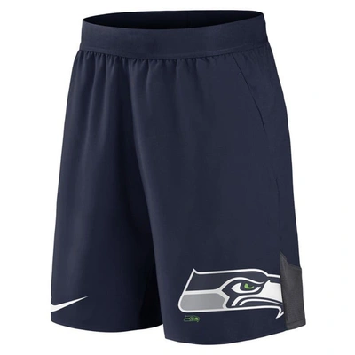 Shop Nike College Navy Seattle Seahawks Stretch Performance Shorts