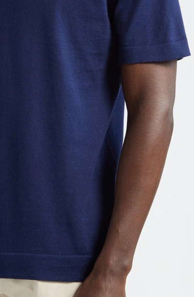 John Smedley Lorca Slim-fit Sea Island Cotton T-shirt In French Navy