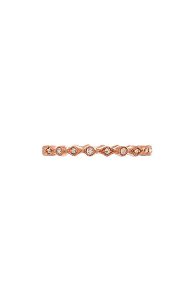 Shop Sethi Couture Isabelle Diamond Eternity Band Ring In Rose Gold/ Diamond