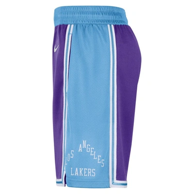 Shop Nike Purple/blue Los Angeles Lakers 2021/22 City Edition Swingman Shorts