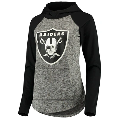 Shop G-iii 4her By Carl Banks Heathered Gray/black Las Vegas Raiders Championship Ring Pullover Hoodie In Heather Gray