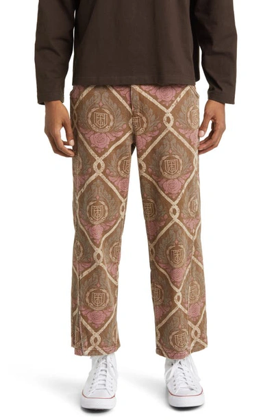 Shop Honor The Gift Straight Crop Leg Pants In Brown