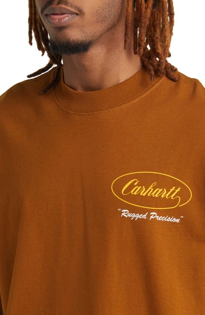 Shop Carhartt Trophy Organic Cotton Graphic T-shirt In Deep H Brown