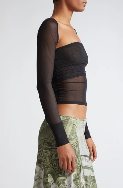 Miaou Iris Top Jet Black In Black
