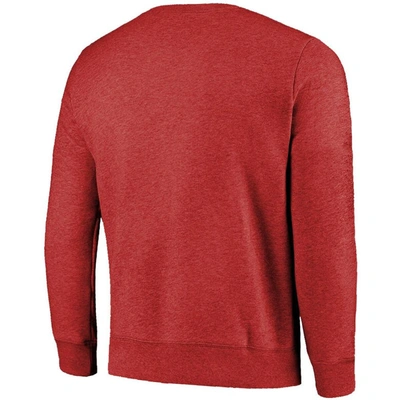 Shop Majestic Threads Red Kansas City Chiefs Super Bowl Lvii High Tide Tri-blend Pullover Sweatshirt