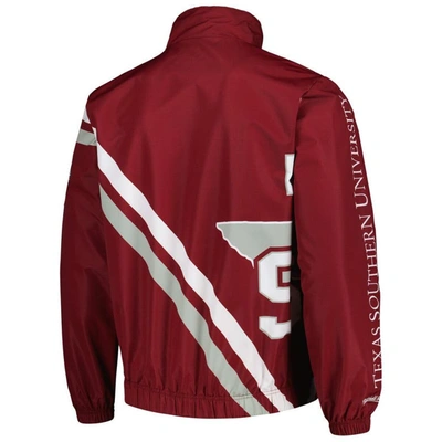 Shop Mitchell & Ness Maroon Texas Southern Tigers Exploded Logo Warm Up Full-zip Jacket