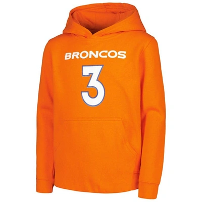 Shop Outerstuff Youth Russell Wilson Orange Denver Broncos Mainliner Player Name & Number Pullover Hoodie