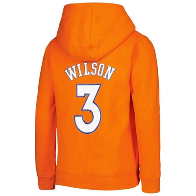 Shop Outerstuff Youth Russell Wilson Orange Denver Broncos Mainliner Player Name & Number Pullover Hoodie