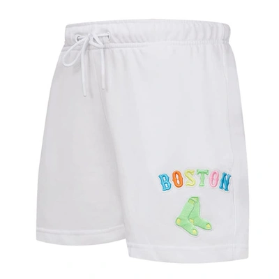 Shop Pro Standard White Boston Red Sox Washed Neon Shorts