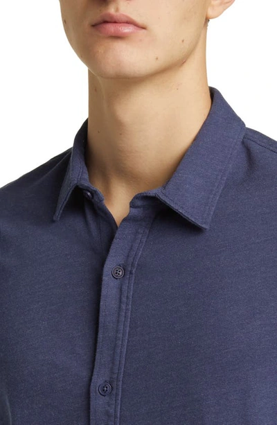 Shop Goodlife Sea Wash Button-up Shirt In Midnight