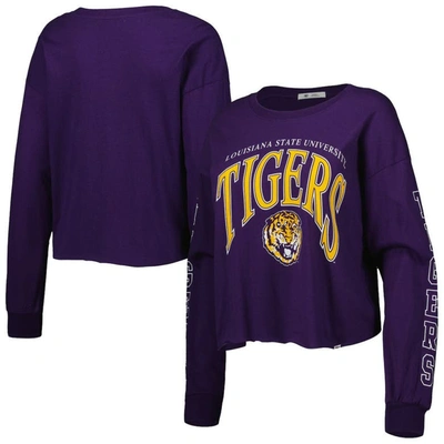 Shop 47 ' Purple Lsu Tigers Parkway Ii Cropped Long Sleeve T-shirt