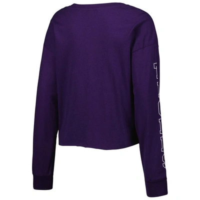 Shop 47 ' Purple Lsu Tigers Parkway Ii Cropped Long Sleeve T-shirt