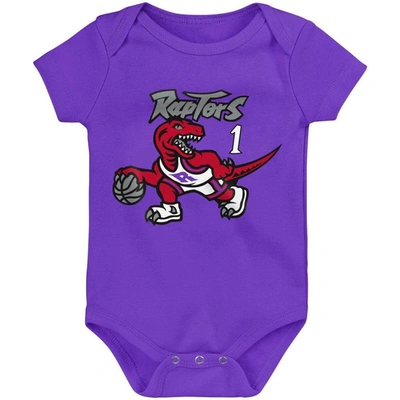 Shop Mitchell & Ness Infant  Tracy Mcgrady Purple Toronto Raptors Hardwood Classics Name & Number Bodysuit