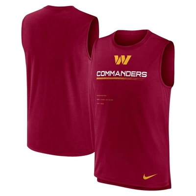 Shop Nike Burgundy Washington Commanders Muscle Trainer Tank Top