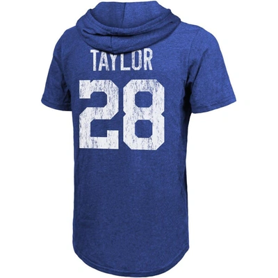 Shop Majestic Threads Jonathan Taylor Royal Indianapolis Colts Player Name & Number Tri-blend Hoodie T-sh