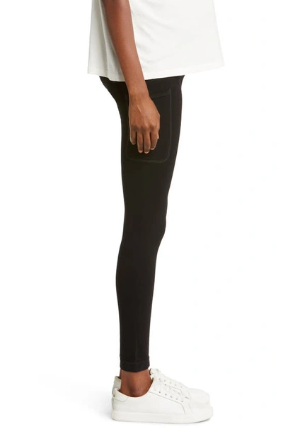 Shop Preggo Leggings Smooth Out Seamless Maternity Leggings In Black