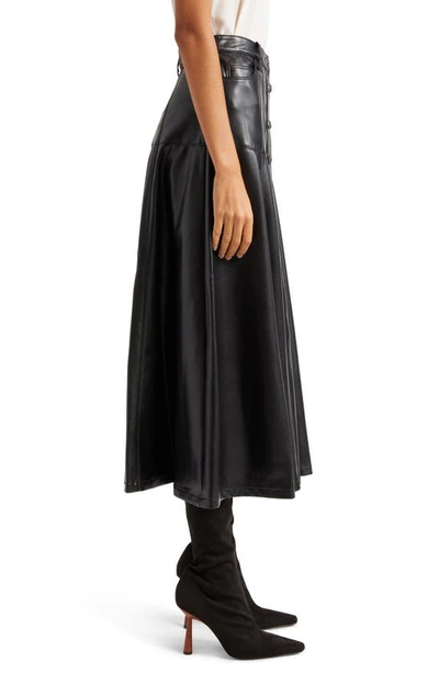 Cinq À Sept Veena Vegan Leather Midi Skirt In Black