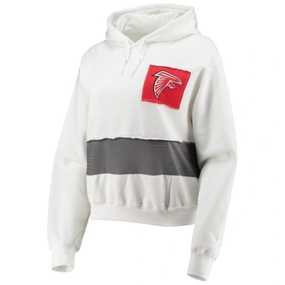 Shop Refried Apparel White Atlanta Falcons Sustainable Crop Dolman Pullover Hoodie