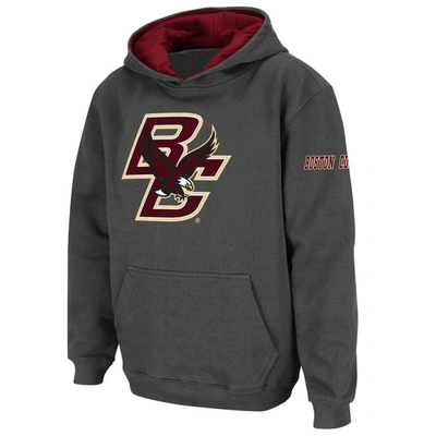 Shop Stadium Athletic Youth  Charcoal Boston College Eagles Big Logo Pullover Hoodie