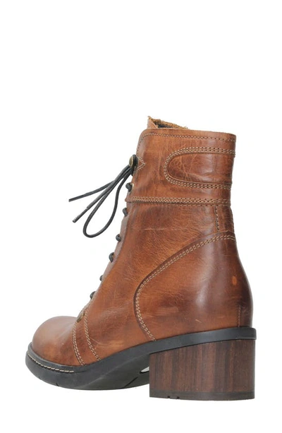 Wolky Red Deer Water Resistant Bootie In Cognac Softy Wax Leather