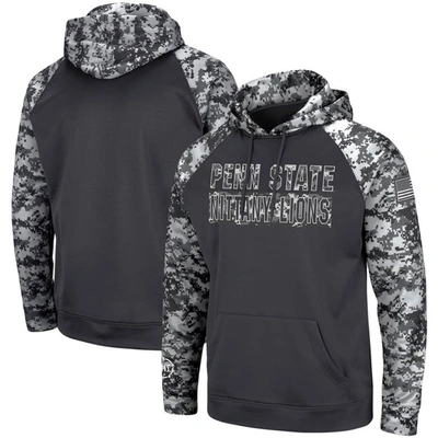 Shop Colosseum Charcoal Penn State Nittany Lions Oht Military Appreciation Digital Camo Pullover Hoodie