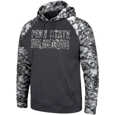 Shop Colosseum Charcoal Penn State Nittany Lions Oht Military Appreciation Digital Camo Pullover Hoodie