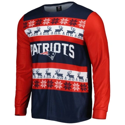 Shop Foco Navy New England Patriots Team Ugly Pajama Set