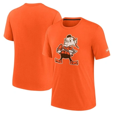 Shop Nike Orange Cleveland Browns Brownie The Elf Rewind Playback Logo Tri-blend T-shirt