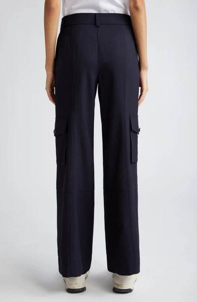 Shop Twp Stretch Wool Cargo Pants In Midnight