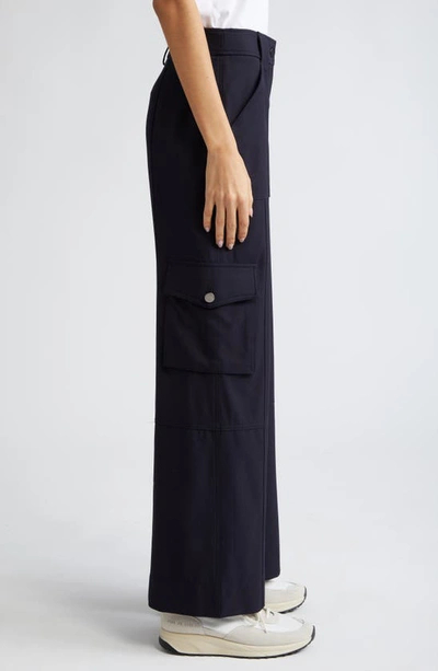 Shop Twp Stretch Wool Cargo Pants In Midnight