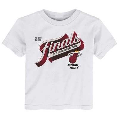 Shop Fanatics Toddler  Branded  White Miami Heat 2023 Eastern Conference Champions Locker Room T-shirt