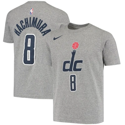 Shop Nike Youth  Rui Hachimura Heather Gray Washington Wizards 2020 City Edition Name & Number T-shirt