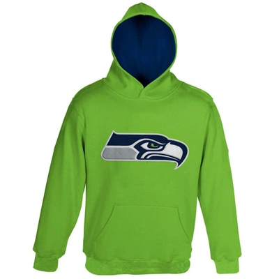 Shop Outerstuff Toddler Neon Green Seattle Seahawks Fan Gear Primary Logo Pullover Hoodie