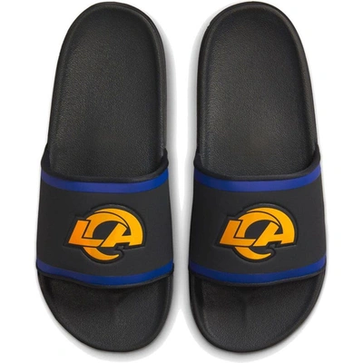 Shop Nike Los Angeles Rams Off-court Wordmark Slide Sandals In Gray
