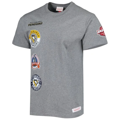 Shop Mitchell & Ness Heather Gray Pittsburgh Penguins City Collection T-shirt