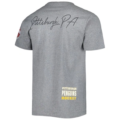 Shop Mitchell & Ness Heather Gray Pittsburgh Penguins City Collection T-shirt