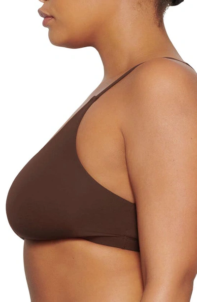 Shop Skims Fits Everybody Scoop Neck Racerback Bralette In Cocoa