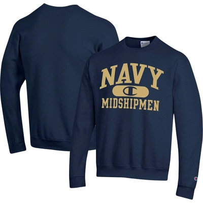 Shop Champion Navy Navy Midshipmen Arch Pill Sweatshirt