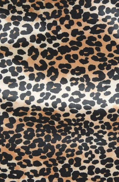 Shop Something New Lillie Leopard Print Satin Miniskirt In Mother Of Pearl Aop