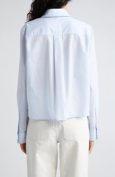 Twp Next Ex Crop Button-up Shirt In Baby Blue