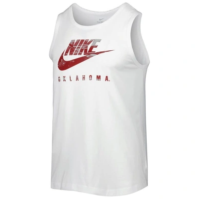 Shop Nike White Oklahoma Sooners Spring Break Futura Performance Tank Top