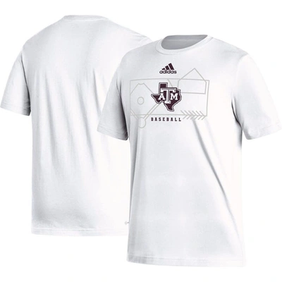 Shop Adidas Originals Adidas White Texas A&m Aggies Locker Lines Baseball Fresh T-shirt