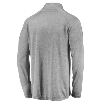 Shop Fanatics Branded Gray Minnesota Golden Gophers Striated Raglan Lightweight Quarter-zip Top