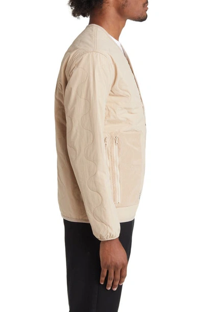 Shop Taikan Quilted Liner Vest In Dune