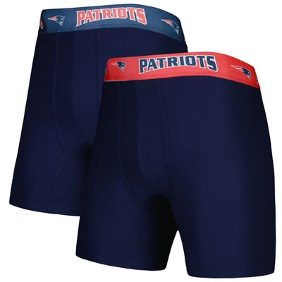 Shop Concepts Sport Navy/red New England Patriots 2-pack Boxer Briefs Set