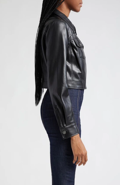Shop Cinq À Sept Marilee Faux Leather Jacket In Black